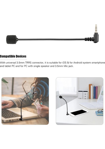 Boya By-Um4 Taşınabilir Her Yönlü Kondansatör Mikrofon 3.5mm Bağlantı Ses Kaydı (Yurt Dışından)
