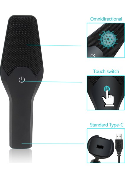 USB Kondenser Mikrofon Hepsidedir Yasağı Yok Tak ve Çalıştır (Yurt Dışından)