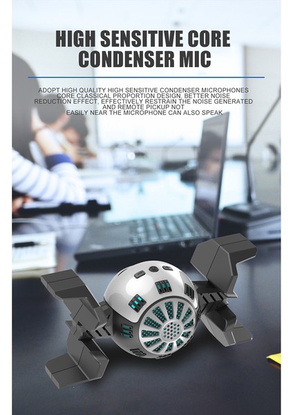 USB Masaüstü Oyun Mikrofonu Kardiyal Direktif Tak ve Çalıştır (Yurt Dışından)