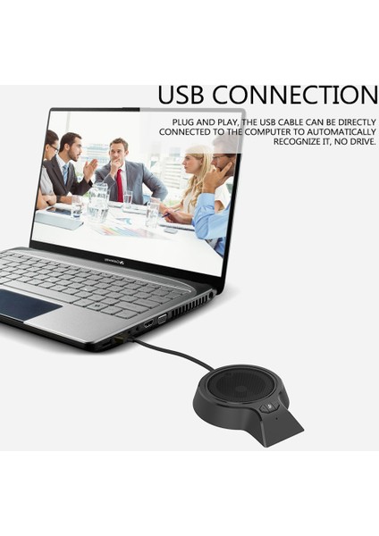 USB Konferans Mikrofonu 360° Tam Yönlü Tak ve Kullan (Yurt Dışından)