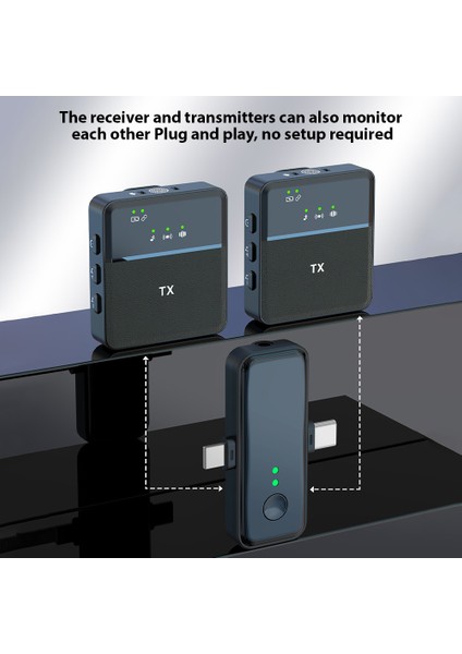 2.4g Kablosuz Lavalier Mikrofon Sistemi Çift Mikrofon Gürültü Azaltma Tak ve Kullan (Yurt Dışından)