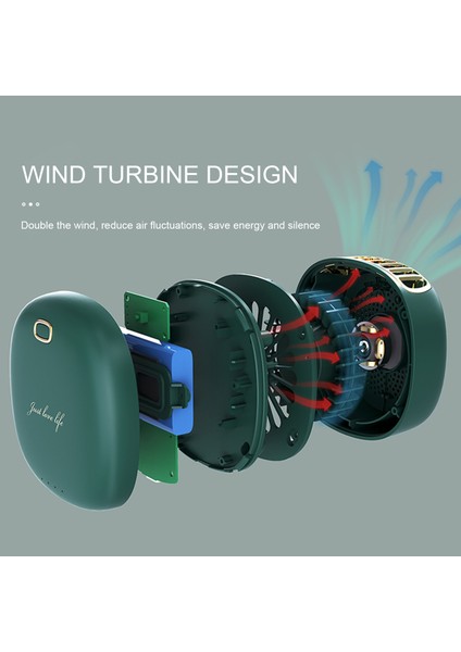 Taşınabilir Boyun Fanı USB Şarj Edilebilir 3 Hız (Yurt Dışından)