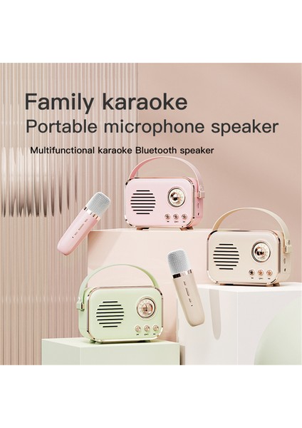 Retro Mini Bluetooth Hoparlör Taşınabilir Karaoke Tümleşik (Yurt Dışından) fırsatları