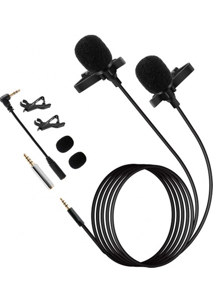 Taşınabilir Takılabilir Çok Yönlü Mikrofon 3.5mm Tak ve Oynat (Yurt Dışından)