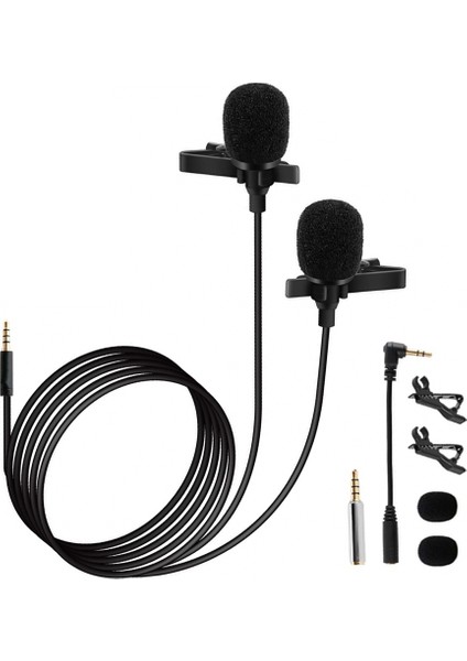 Taşınabilir Takılabilir Çok Yönlü Mikrofon 3.5mm Tak ve Oynat (Yurt Dışından)