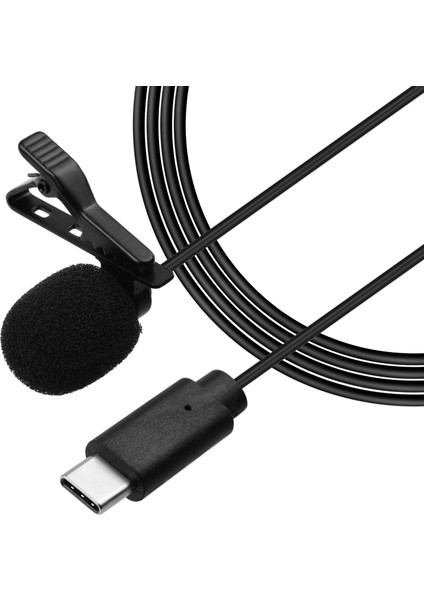 Kayıt Için Yönsüz USB Type-C Kollu Lapel Mikrofonu (Yurt Dışından)