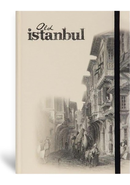 Eski Istanbul Cep Journal Çizgili Lastikli Cumbalı