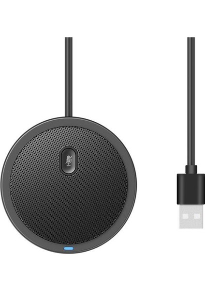 USB Konferans Mikrofonu 360° Her Yönlü Sessize Alma Tuşu Tak ve Çalıştır (Yurt Dışından)