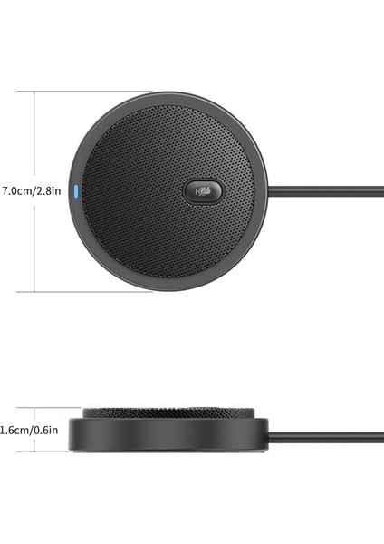 USB Konferans Mikrofonu 360° Her Yönlü Sessize Alma Tuşu Tak ve Çalıştır (Yurt Dışından)