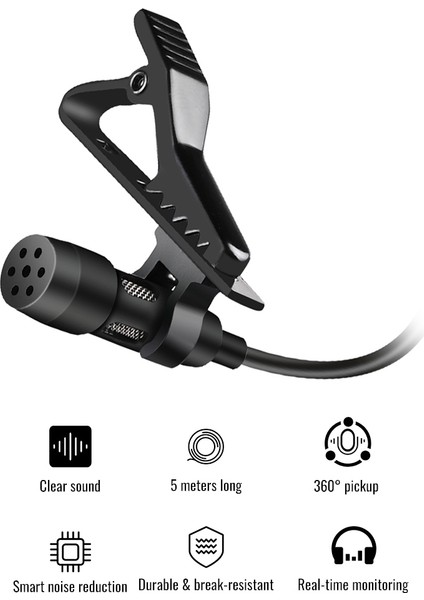 Takstar TCM-400 Kırılabilir Lavalier Mikrofon 3,5mm Pluglu Omnidirectional (Yurt Dışından)