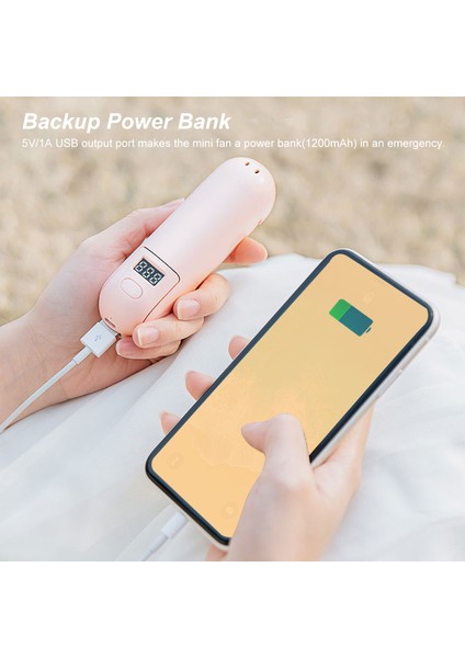 El Ayrılabilir Mini Katlanabilir 2 Hızlı USB ile Çalışan Fan (Yurt Dışından)