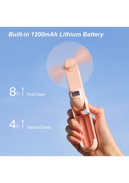 El Ayrılabilir Mini Katlanabilir 2 Hızlı USB ile Çalışan Fan (Yurt Dışından)