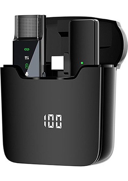 Mini Kablosuz Lavalier Mikrofon 360° Dört Yönlü Cep Telefonları Için Gürültü Azaltma (Yurt Dışından)