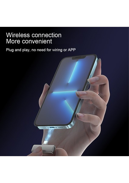 Mini Kablosuz Lavalier Mikrofon 360° Dört Yönlü Cep Telefonları Için Gürültü Azaltma (Yurt Dışından)