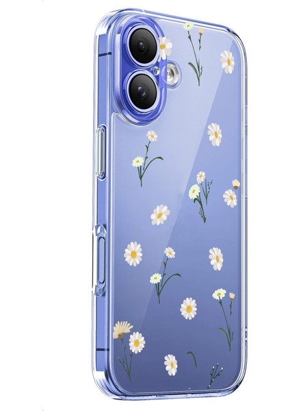 Apple iPhone 16 Plus Uyumlu Desenli Şeffaf Silikon Kılıf Minikpapatyalar