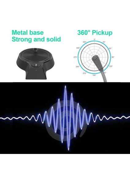 M90 USB Masaüstü Bilgisayar Mikrofonu 360° Yuvarlak Ayarlanabilir Boyun (Yurt Dışından)