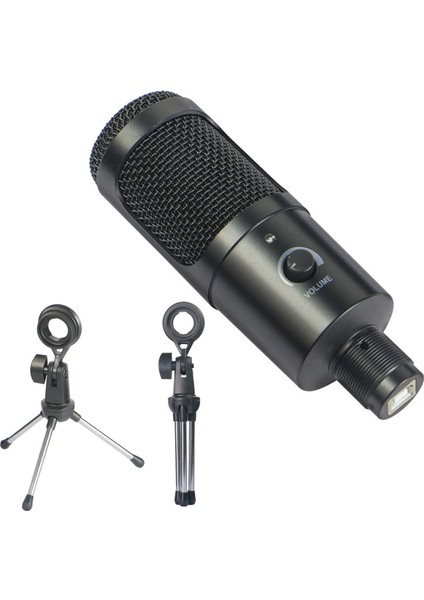 Metal USB Kardiyal Stüdyo Kayıt Kondansatör Mikrofonu (Yurt Dışından)
