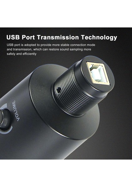 Metal USB Kardiyal Stüdyo Kayıt Kondansatör Mikrofonu (Yurt Dışından)