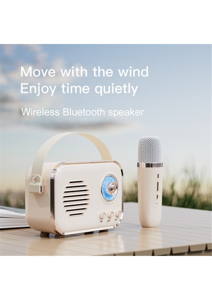 Retro Mini Kablosuz Bluetooth Sesli Karaoke Bütünleşik Mini Hıfı Alt Ses Sistemi (Yurt Dışından) fiyatları