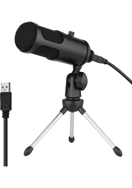 Kayıt Için Katlanabilir Tripodlu USB Kondansatör Mikrofon Seti (Yurt Dışından)