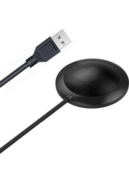 Masaüstü USB Konferans Mikrofonu 360° Tam Yönlü Tak ve Kullan (Yurt Dışından)