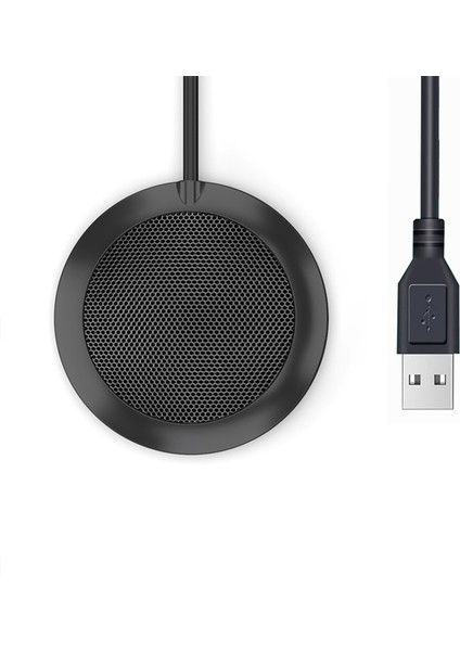 Masaüstü USB Konferans Mikrofonu 360° Tam Yönlü Tak ve Kullan (Yurt Dışından)
