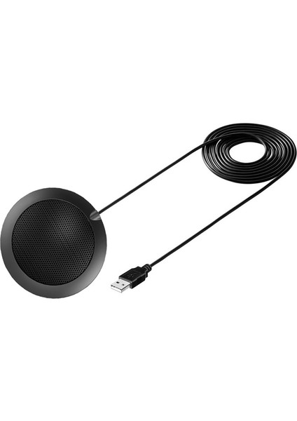Masaüstü USB Konferans Mikrofonu 360° Tam Yönlü Tak ve Kullan (Yurt Dışından)