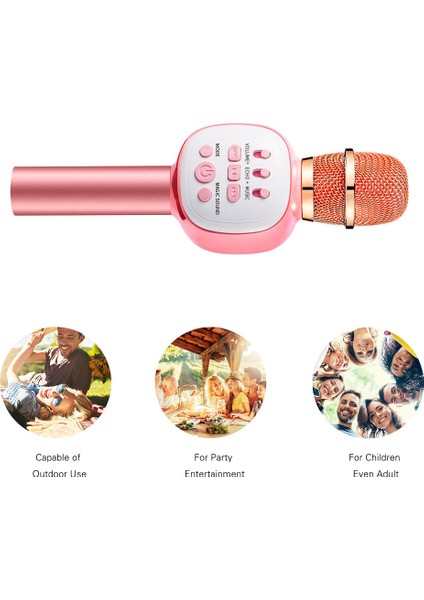 Çocuklar Için LED Işık Efektli Kablosuz Karaoke Mikrofonu (Yurt Dışından) modelleri