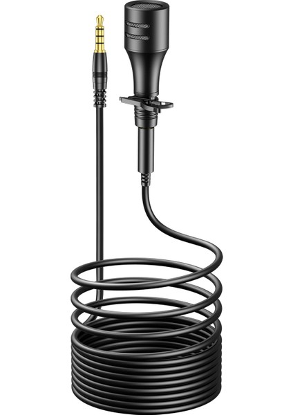 Iedistar Lavalier Cep Telefonu Mikrofonu 3.5mm Priçli Cvc Gürültü Azaltma Köpük Rüzgâr Koruyuculu (Yurt Dışından)