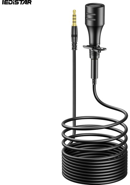 Iedistar Lavalier Cep Telefonu Mikrofonu 3.5mm Priçli Cvc Gürültü Azaltma Köpük Rüzgâr Koruyuculu (Yurt Dışından) fiyatları