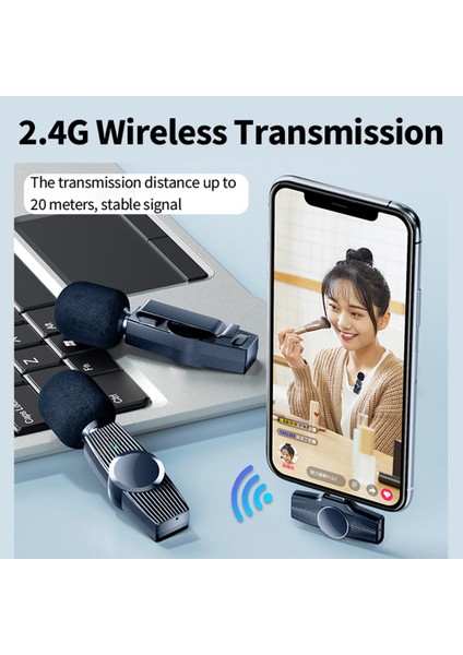 2.4ghz Kablosuz Takılabilir Mikrofon 20M Iletim Tak ve Çalıştır (Yurt Dışından)