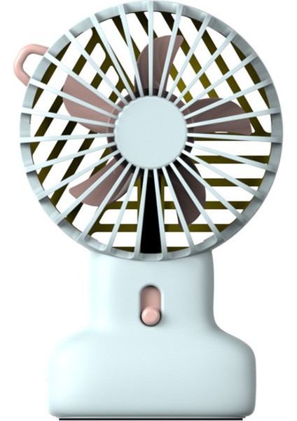 Douyin Mini Fan Şarj Edilebilir Taşınabilir Sessiz Mavi Kuvars Tozu (Yurt Dışından)