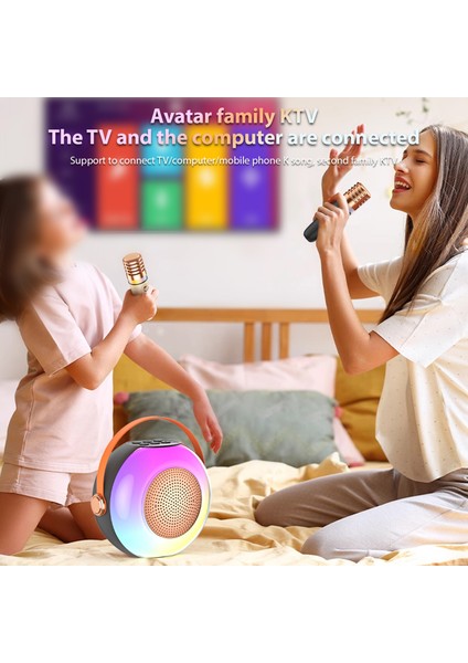 Karaoke Makinası 2 Kablosuz Mikrofonlu Rgb Işık Efektli (Yurt Dışından) modelleri