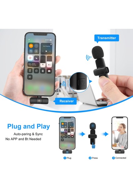 Puluz PU3150B 2.4g 20M Uzaklıkta Iletimli Kablosuz Mikrofon Sistemi (Yurt Dışından)