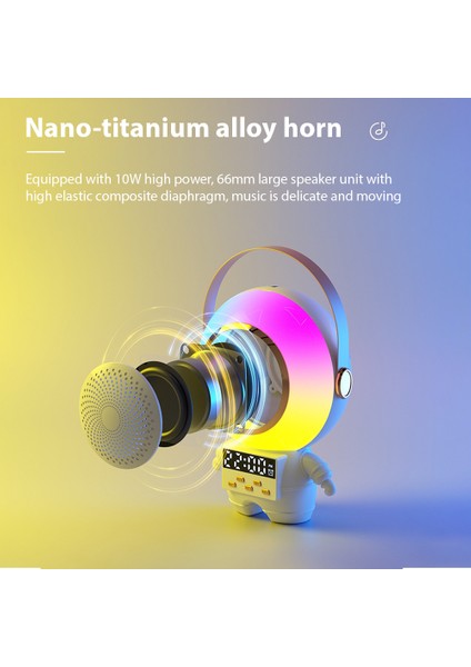 Mini Astronot Şeklinde Taşınabilir Bt Karaoke Seti 2 Kablosuz Mikrofonlu (Yurt Dışından)