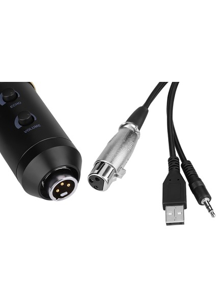 Profesyonel USB Kondansatörlü Masaüstü Mikrofon, Pc ve Dizüstü Bilgisayar Için, Siyah (Yurt Dışından)