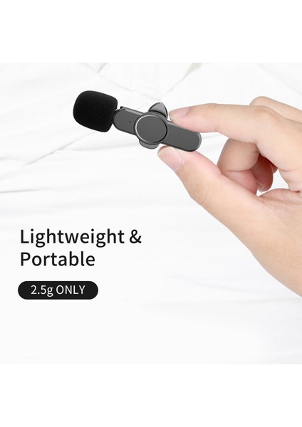 Mini Kablosuz 2.4g Lavalier Mikrofon 360° Omnidirectional Gürültü Azaltma (Yurt Dışından)