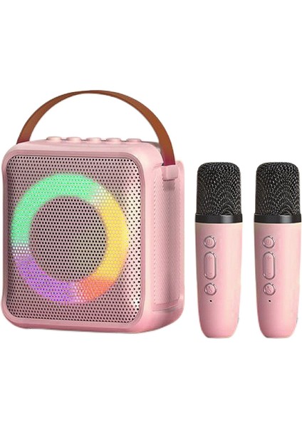 Pembe F-5288 Kablosuz Bluetooth Taşınabilir Karaoke Ses Sistemi (Yurt Dışından)