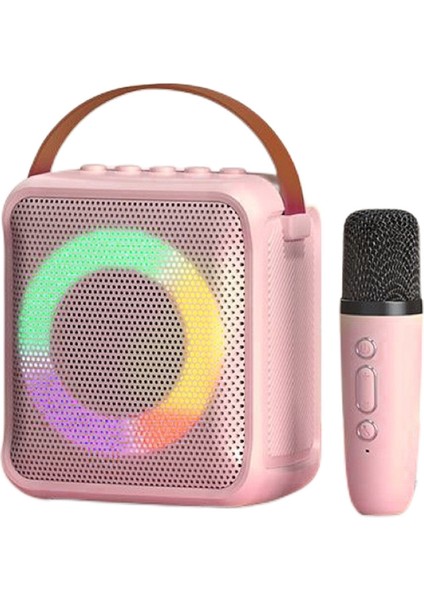 Pembe F-5288 Kablosuz Bluetooth Taşınabilir Karaoke Ses Sistemi (Yurt Dışından)