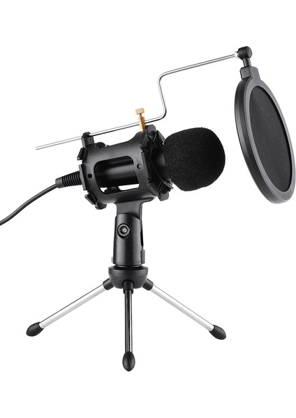 Video Mikrofon Seti Mini Tripod Pop Filtresi (Yurt Dışından)