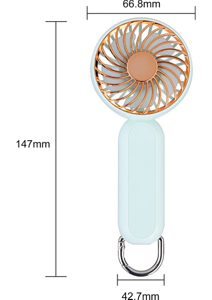 Taşınabilir El Fanı USB Şarj Edilebilir 3 Hızlı (Yurt Dışından)