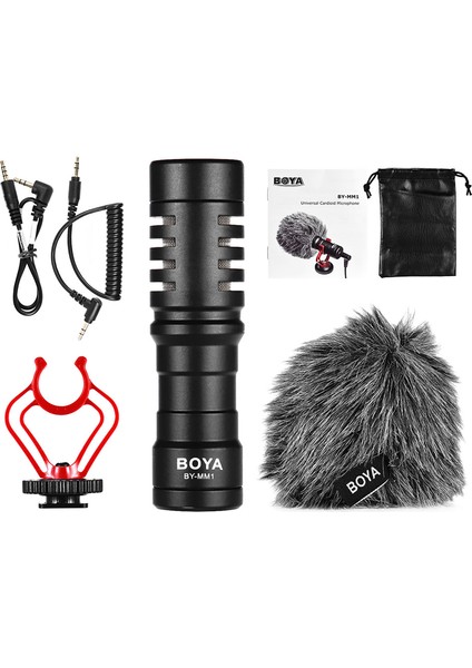 Boya By-Mm1 Mini Mikrofon 3.5mm Şarjı Çoklu Cihazlar Için (Yurt Dışından)