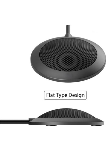 Masaüstü USB Konferans Hoparlör Mikrofonu 360° Tam Yönlü Tak ve Çalıştır (Yurt Dışından)