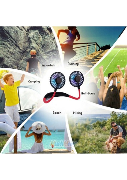 Çift Soğutmalı Taşınabilir USB Şarjlı Boyun Fanı (Yurt Dışından) modelleri