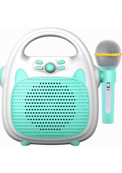 Şarj Edilebilir Taşınabilir Mikrofonlu Işıklarıyla Karaoke Hoparlörü (Yurt Dışından)