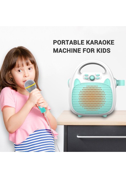 Şarj Edilebilir Taşınabilir Mikrofonlu Işıklarıyla Karaoke Hoparlörü (Yurt Dışından)