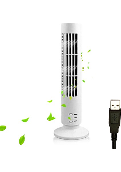 Taşınabilir Kule Fanı Sessiz 2 Hızlı USB Ile Beslenen (Yurt Dışından)