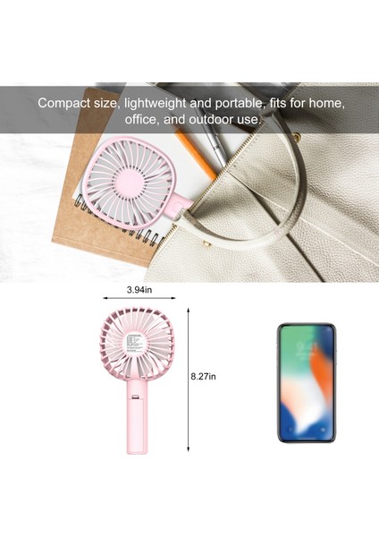 X013 Mini El Fanı 3 Hızlı Taşınabilir (Yurt Dışından) indirimleri