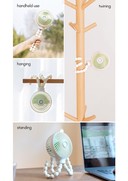 Taşınabilir Mini Fan 3 Hız Ayarı USB Şarjlı (Yurt Dışından) modelleri