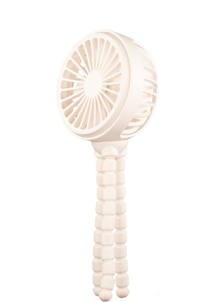 F1012 Kapağı El Fanı Tek Parça Anahtar Sessiz 1200MAH Beyaz (Yurt Dışından)